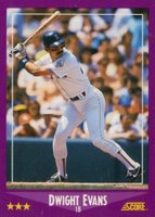 1988 Score #65 Dwight Evans Baseball Card