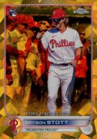 2022 Topps Chrome Update Sapphire Edition #97 Bryson Stott Gold Baseball Card