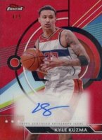 2023 Topps Finest Finest Autographs #KK Kyle Kuzma Red Refractor Basketball Card