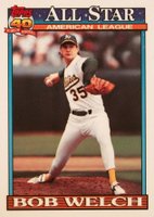 1991 Topps Tiffany #394 Bob Welch Baseball Card