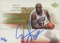 2003 Ultimate Collection Ultimate Signatures #RO-A Dennis Rodman Gold Basketball Card