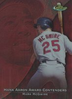 1999 Finest Hank Aaron Award #HA9 Mark McGwire Refractor Baseball Card