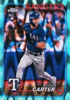 2024 Topps Chrome #136 Evan Carter Aqua Raywave Baseball Card