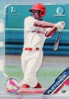 2019 Bowman Draft #BDC174 Trejyn Fletcher Chrome-Refractor Baseball Card