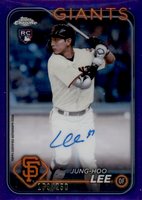 2024 Topps Chrome Rookie Autographs #RAJHL Jung-Hoo Lee Purple Refractor Baseball Card