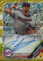 2019 Bowman Chrome Prospects Autographs #CPAJDU Jhoan Duran Gold Shimmer Baseball Card