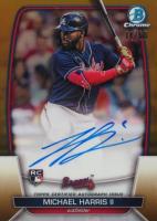 2023 Bowman Chrome Chrome Rookie Autograph #CRAMH Michael Harris II Gold Baseball Card