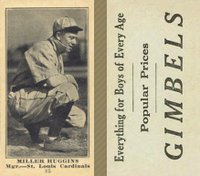 1916 Gimbels #85 Miller Huggins Baseball Card
