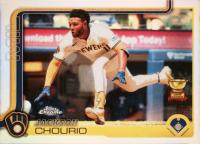2025 Topps Chrome #262 Jackson Chourio Refractor Baseball Card