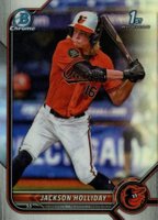 2022 Bowman Draft #BDC168 Jackson Holliday Chrome-Refractor Baseball Card