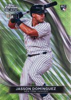 2024 Topps Chrome Black #19 Jasson Dominguez Green Wave Baseball Card