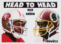 1991 Pinnacle #355 Darrell Green/Jerry Rice Football Card
