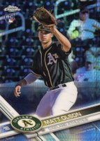2017 Topps Chrome #98 Matt Olson Prism Refractor Baseball Card