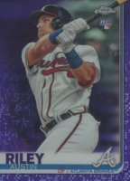 2019 Topps Chrome Update  #37 Austin Riley Purple Refractor Baseball Card