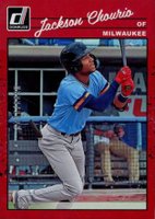 2023 Panini Donruss #243 Jackson Chourio Holo Red Baseball Card
