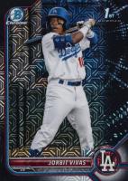 2022 Bowman Mega Box Chrome #24 Jorbit Vivas Black Refractor 1/1 Baseball Card