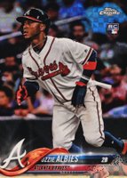 2018 Topps Chrome #72 Ozzie Albies White Jersey-X-Fractor Baseball Card