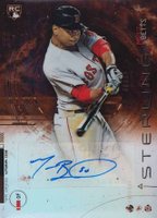 2014 Bowman Sterling Rookie Autographs #MB Mookie Betts Orange Refractor Baseball Card