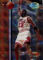 1997 Bowman's Best Techniques #T2 Michael Jordan Atomic Refractor Basketball Card