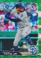 2019 Bowman Chrome #26 Fernando Tatis Jr. Green Refractor Baseball Card