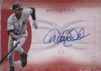 2017 Topps Definitive Autograph Inscription #DJ Derek Jeter Red 1/1 Baseball Card