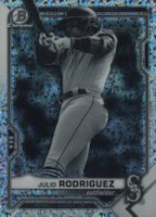 2021 Bowman Chrome Prospects #BCP231 Julio Rodriguez Black/White Mini Diamond Refractor Baseball Card