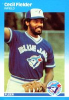 1987 Fleer Update #U-31 Cecil Fielder Baseball Card