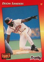 1992 Donruss Triple Play #186 Deion Sanders Baseball Card