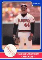 1985 Star Reggie Jackson #1 Checklist Perforated Baseball Card