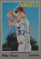 2019 Topps Heritage Real One Autographs #MT Mike Trout Batting Pose Baseball Card