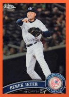 2011 Topps Chrome #20 Derek Jeter Orange Refractor Baseball Card