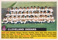 1956 Topps #85wL Cleveland Indians Team White back-Left Baseball Card