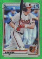 2020 Bowman Draft #BD122 Heston Kjerstad Chrome-Green Refractor Baseball Card