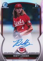 2023 Bowman Draft Chrome Prospect Autograph #CDARLO Rhett Lowder Refractor Baseball Card