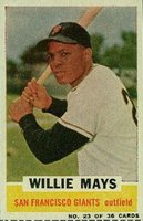 1961 Bazooka #23 Willie Mays Baseball Card