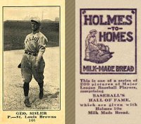 1916 Holmes for Homes Bread #166 Geo. Sisler Baseball Card