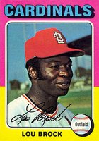 1975 Topps Mini #540 Lou Brock Baseball Card