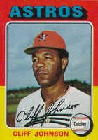 1975 Topps #143 Cliff Johnson Baseball Card