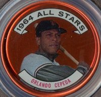 1964 Topps Coins #142 Orlando Cepeda Baseball Card