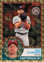 2018 Topps Silver Pack 1983 Chrome Promo #95 Max Scherzer Superfractor 1/1 Baseball Card