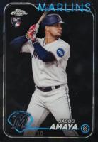2024 Topps Chrome Sapphire #144 Jacob Amaya Black Baseball Card