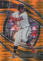 2020 Panini Select #106 Ronald Acuna Jr. Orange Pulsar Baseball Card