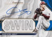2022 Topps Luminaries Masters of the Mound Autographs #MOMSO Shohei Ohtani Blue Baseball Card