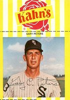 1968 Kahn's Wieners # Gary Peters Portrait Baseball Card