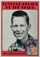 1972 Topps #492 Mel Stottlemyre Boyhood Photo Baseball Card