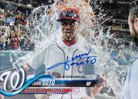 2018 Topps Update #US300 Juan Soto Gatorade Bath-Autograph Baseball Card