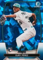2023 Bowman Chrome Sapphire Edition #90 Eury Perez Baseball Card