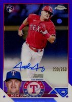 2023 Topps Chrome Rookie Autograph #RAJJ Josh Jung Purple Baseball Card