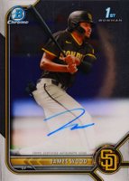 2022 Bowman Chrome Prospect Autographs #CPAJWD James Wood Baseball Card