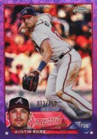 2023 Topps Chrome Logofractor Edition #66 Austin Riley Purple Refractor Baseball Card